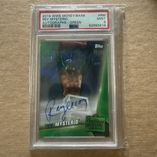 2019 WWE Money in the Bank Rey Mysterio Autographs /99 GREEN PSA 9 RARE