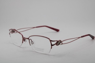 NEW CHARMANT TITANIUM PERFECTION CH12104 PK PINK AUTHENTIC EYEGLASSES 51-19