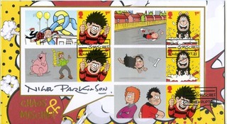 2021 DENNIS THE MENACE GREAT BRITAIN BUCKINGHAM FDC SIGNED NIGEL PARKINSON 2/3