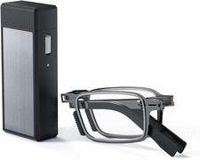 Durable Ultra Thin and Lightweight Folding Reading Glasses for Men Women, Blue L