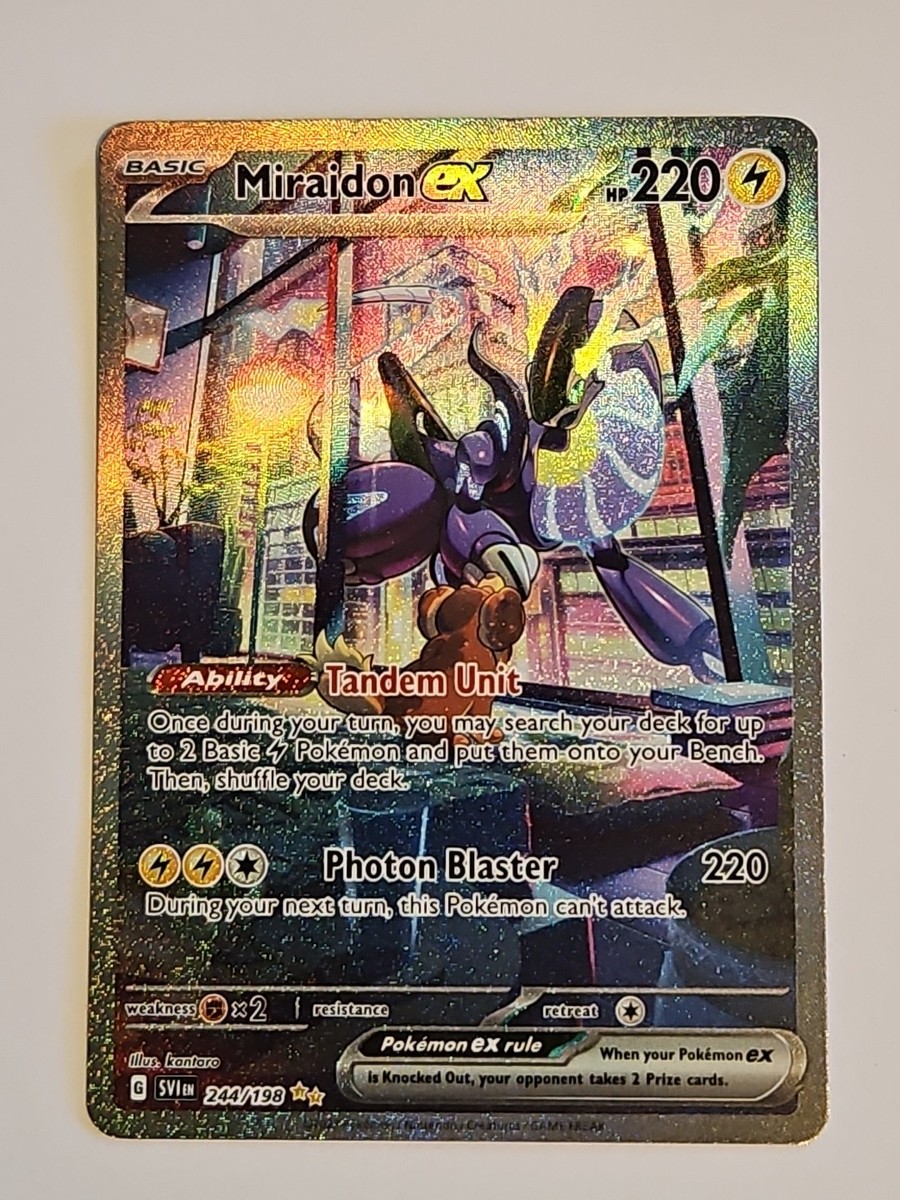 Pokémon TCG Miraidon EX Scarlet & Violet Base Set Card 244/198 Sir