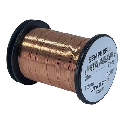 Semperfli Wire 0.2mm Copper - Fly Tying Materials