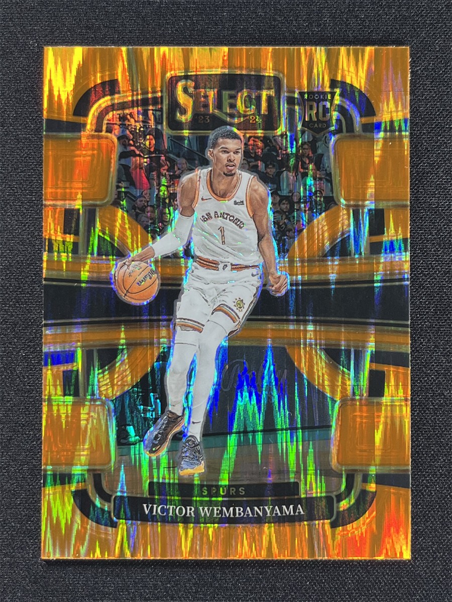 2023-24 Panini Select Victor Wembanyama #87 Concourse Orange Flash RC &03261