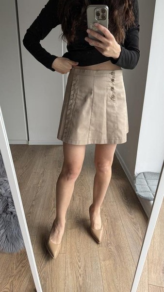 Women Handmade Skirt Beige 34 / XS / 42