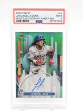 LUISANGEL ACUNA 2025 FINEST GREEN REFRACTOR ROOKIE AUTO /75 #FA-LA Q4641