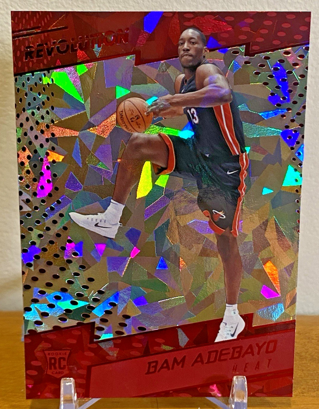 Bam Adebayo 2017-18 Revolution Rookie Chinese New Year Cracked Ice, HEAT