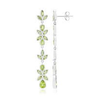 Cavill Peridot Ohrringe 3,72Ct Tropfen 925 Silber Rhodiniert Damen