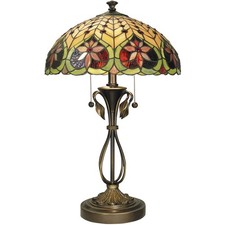 Dale Tiffany TT60024 Evelyn Table Lamp Antique Brass