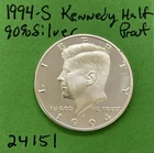 1994 S Kennedy Half Dollar Gem DCam Proof 90% Silver