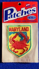 Maryland Crab State Vintage Souvenir Travel Patch by Baxter Lane - Free Shipping