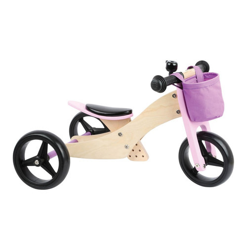 Small Foot Wooden 2-in-1 Tricycle & Balance Bike - Pink