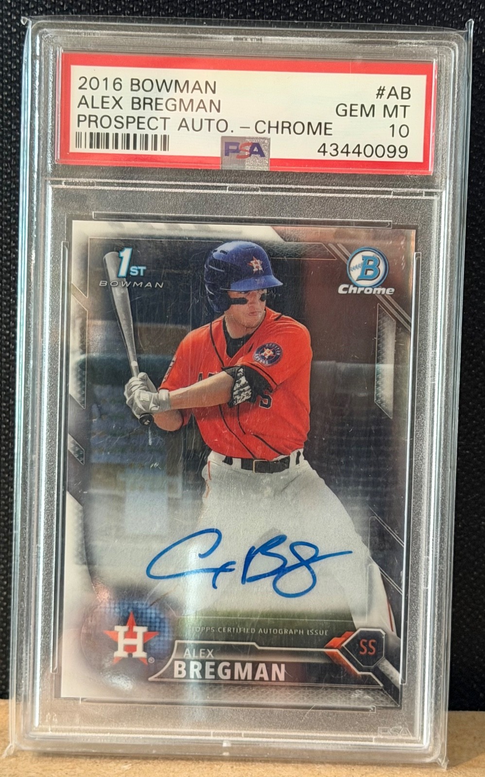 2016 Bowman - Chrome Prospect Autographs Alex Bregman PSA 10