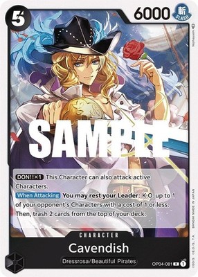 One Piece Cavendish (OP04-081/202) OP04 Kingdoms of Intrigue NM FOIL