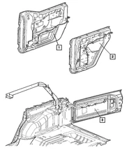 Genuine Mopar Front Door Wiring Left 68005009AB