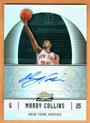 2007 Topps Finest Refractor #85 Mardy Collins - Knicks Autograph, Near Mint Cond