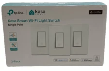 Kasa Smart Wi-fi Light Switch Single Pole Work with Alexa and Google Home 3 Pack