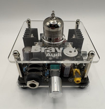 Bravo Audio Tube Headphone Amplifier Clear Acrylic Case Stereo RCA Input