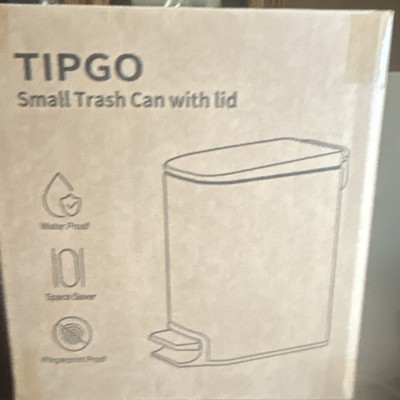TIPGO Small Step On Trash Can Water-Proof Space Saver Fingerprint Proof