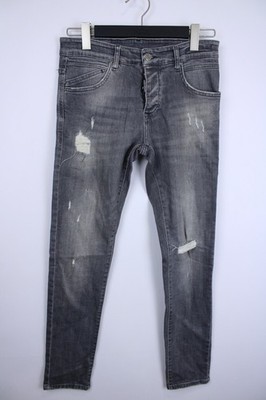 DSQUARED2 Gray Denim Cotton Distressed 5-Pocket Design Straight Leg Jeans Sz 29