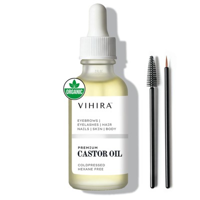 Premium Organic Castor Oil (2 Fl Oz), Cold Pressed, 100% Pure, Extra Virgin, ...