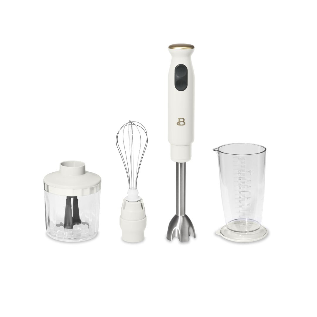 2-Speed Immersion Blender Chopper Measuring Cup White
