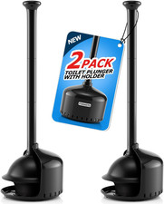2Pack Toilet Plunger with Holder  Plungers for Bathroom with Holder, Toilet Plung