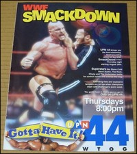 1999 WWF SmackDown Print Ad UPN Advertisement Stone Cold Steve Austin The Rock