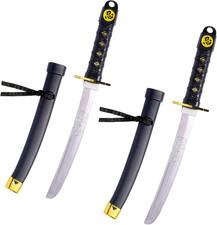 2 Pcs Plastic Samurai Ninja Swords for Kids with Sheath