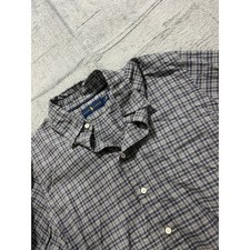 Ralph Lauren Mens Plaid Button Down Shirt Size Large Classic Cotton Casual