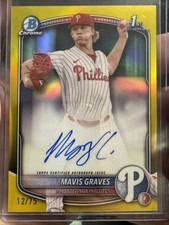 2025 Bowman Chrome Mavis Graves #CPA-MG 1st Bowman Auto Yellow /75