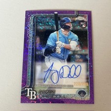 2025 Topps Chrome Logan Driscoll Purple Refractor Auto /299 Rays Rookie RC sp