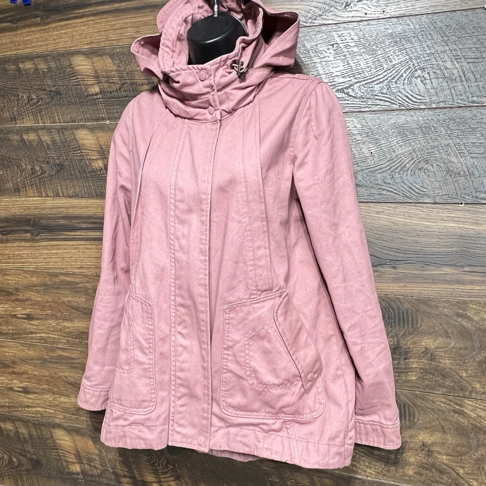 Chaqueta Jolt Mujer S Melocotón Militar Utilidad Algodón Gorra Capucha Solapa Bolsillos Gorpcore Foto 3 de 4