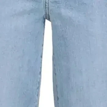 Pantalones de mezclilla para mujer DKNY talla 30 tiro alto pierna ancha medio gris jaspeado Foto 2 de 3