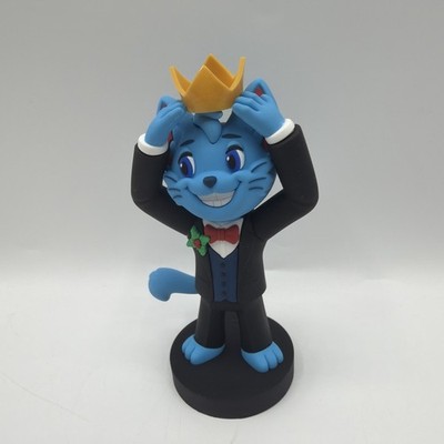 Blue King Guy Blitzy, Bingo Blitz cat character . 5'' Inches, Black Tux & Crown 
