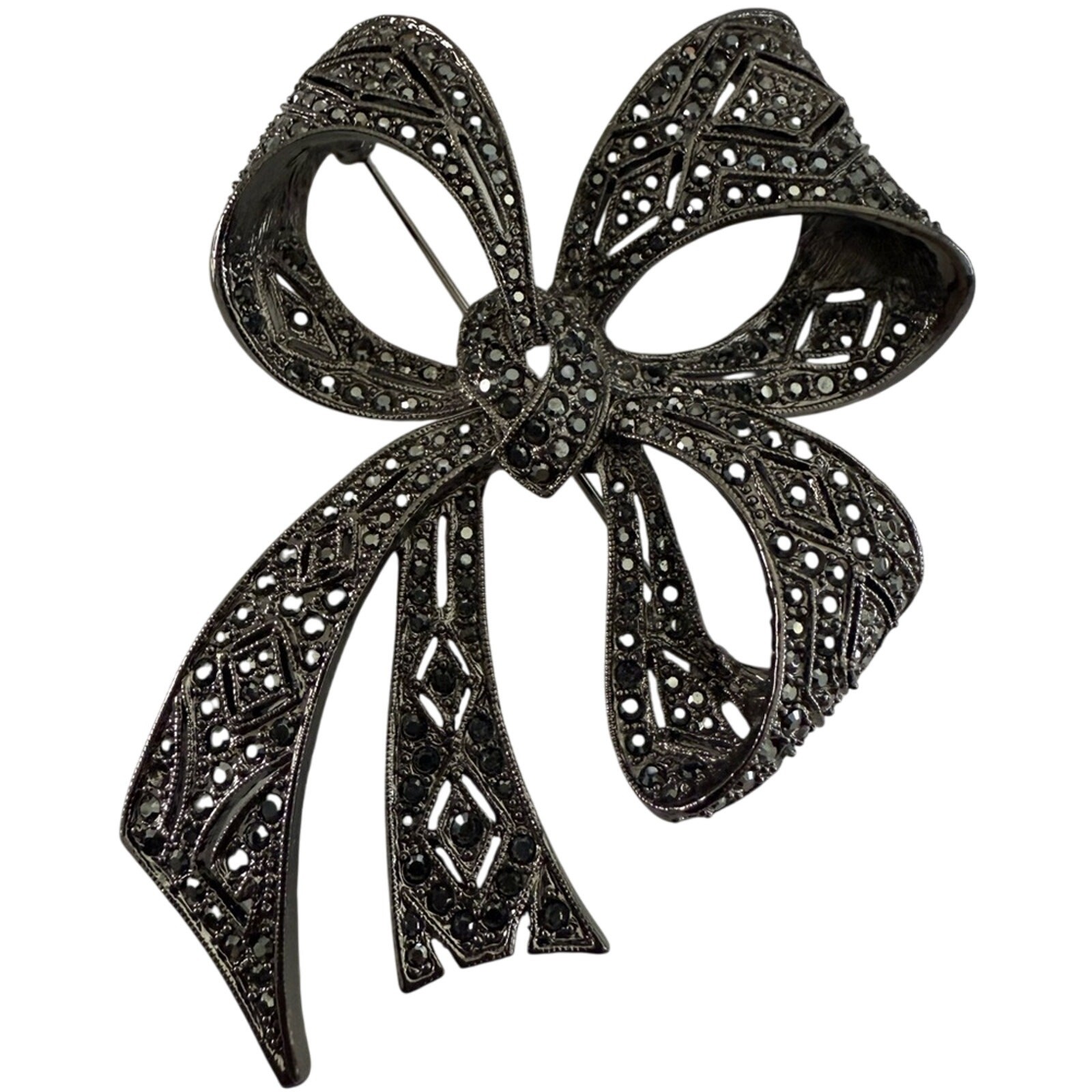 KJL Kenneth Jay Lane Bow Brooch Pin VINTAGE - image 1