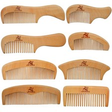8 Pcs The Family Of Hair Comb set - Wood with Anti-Static No Snag Handmad...