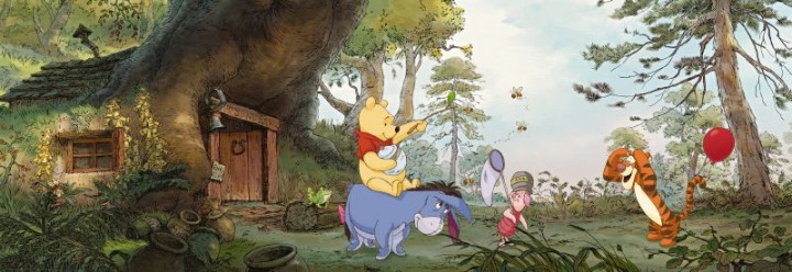 Wandbild Tapete Winnie The Pooh 160x110cm Kinder Schlafzimmer Fototapete