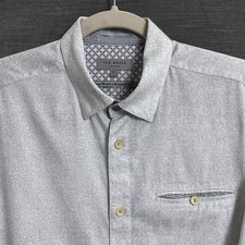 Ted Baker Shirt 3 M 38 Black White Dot Cotton Button Up Casual Classic Designer