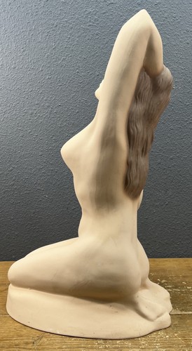 Ceramic Statue Sculpture Nude Female 22” Tall Hand Painted Vintage 1970’s - Picture 11 of 17