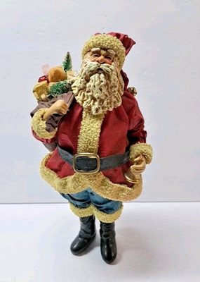 Possible Dreams Clothique Santa Figurine Holding Bag of Toys Vintage Christmas