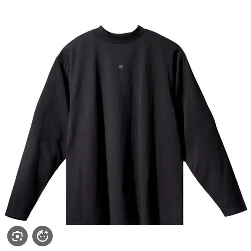 Balenciaga, Yeezy Gap Engineered by Balenciaga Mock Neck Long Sleeve T-Shirt Black- Large