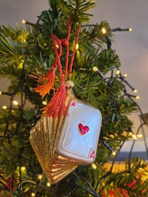 Vintage Ace Of Hearts Christmas Ornament