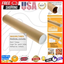 Protective Reusable Mailing Tubes 2x12 inch for Shipping Posters and Art Prints