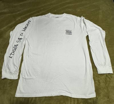 Vans x Lotties Skate Shop Griptape Is $5 Dip$#!+ Shirt Long Sleeve White Men s L