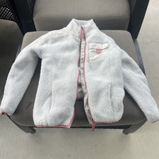 Wonder Nation Girls Full Zip Sherpa Jacket Sz L 10/12 with Pink