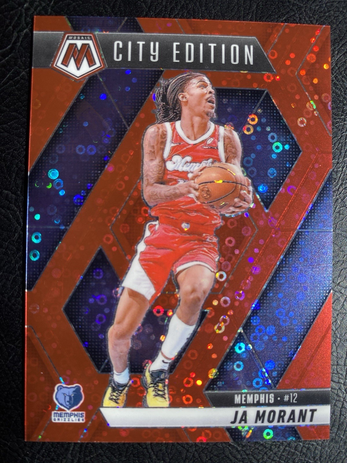 2024-25 Panini Mosaic #281 Ja Morant City Edition Fast Break Red Disco SP 28/99