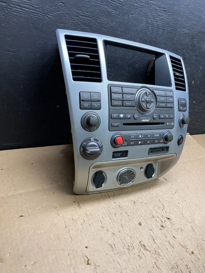 Painel de controle climático 2008 a 2010 Infiniti QX56 player rádio moldura T5807 DG - Imagem 3 de 4