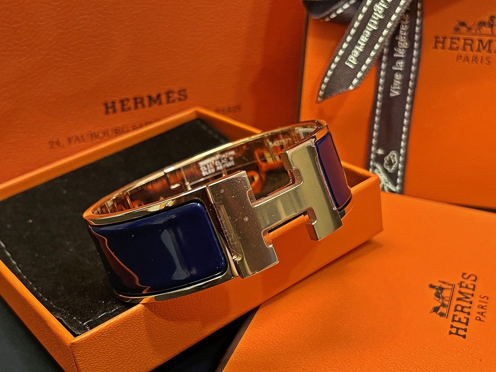 Hermes Navy Rose Gold Clic Clac PM 6907433501 33158236 thumbnail 3