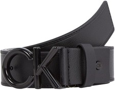 Calvin Klein Mens Leather Belt Black CK Designer Casual Formal 100cm