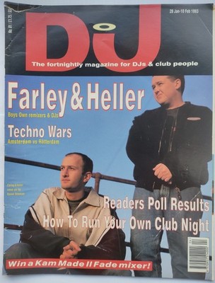 DJ magazine JAN FEB 93 FARLEY & HELLER DRUM CLUB AMSTERDAM vs ROTTERDAM TECHNO